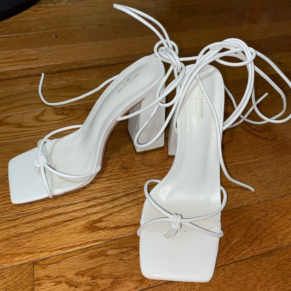 White Princess Polly Heels Size 6